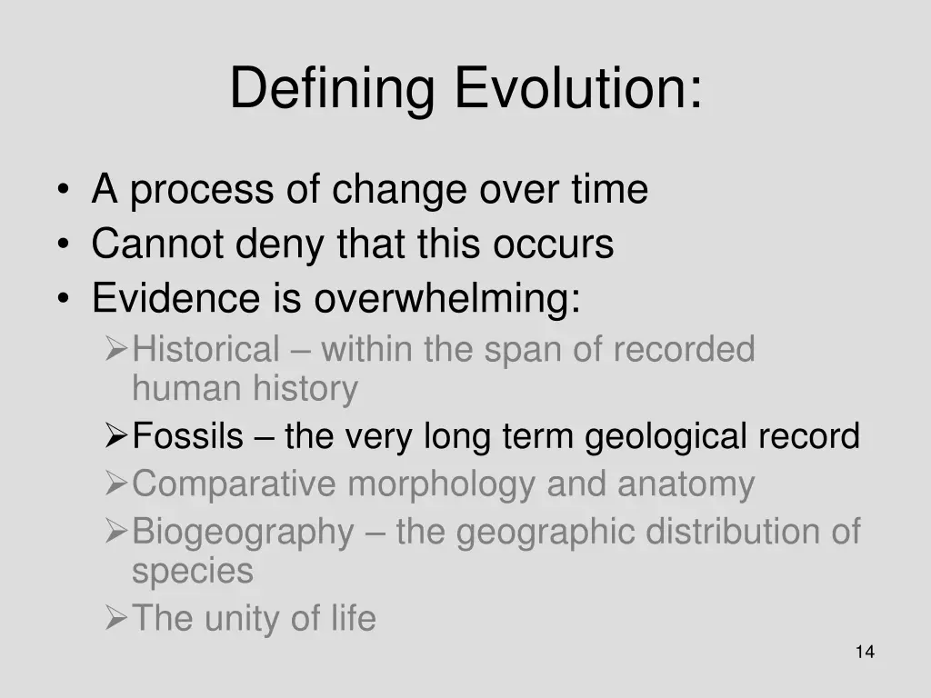 defining evolution 1