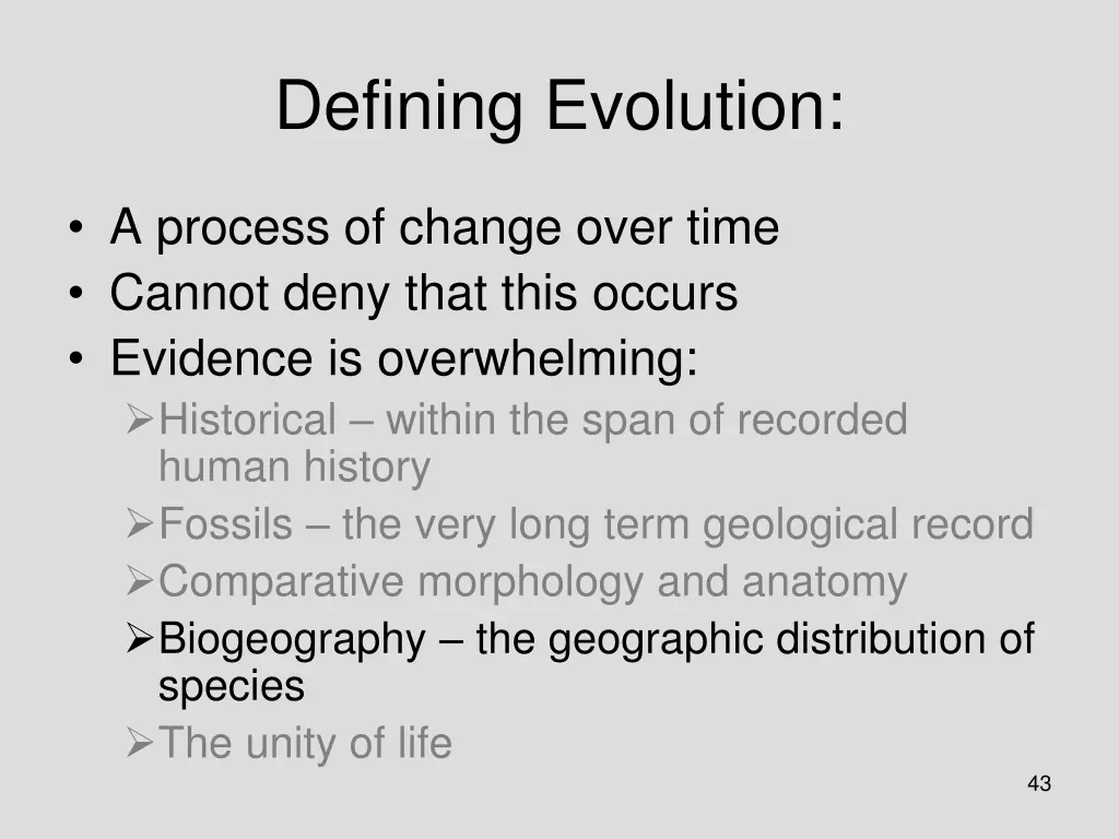 defining evolution 3