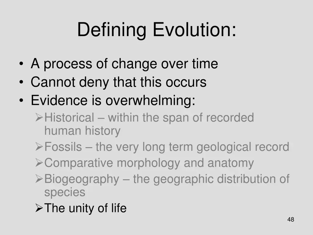 defining evolution 4