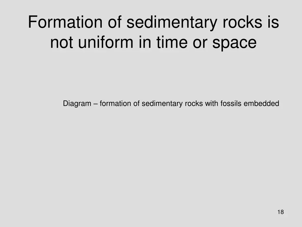 formation of sedimentary rocks is not uniform