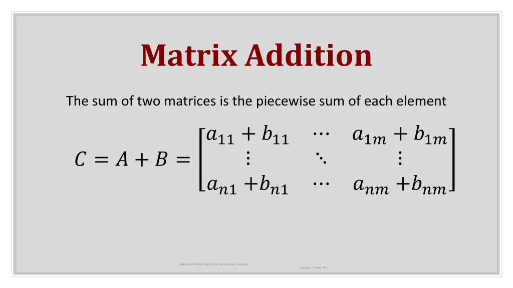 matrix addition