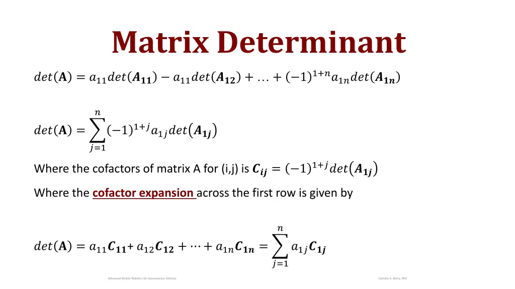 matrix determinant 3