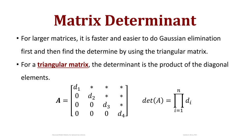 matrix determinant 4