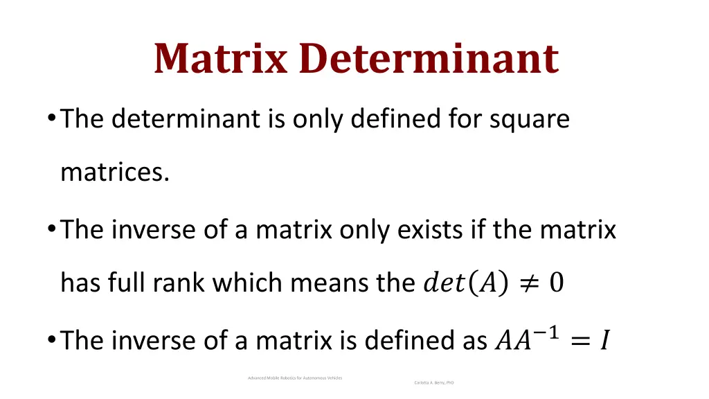 matrix determinant