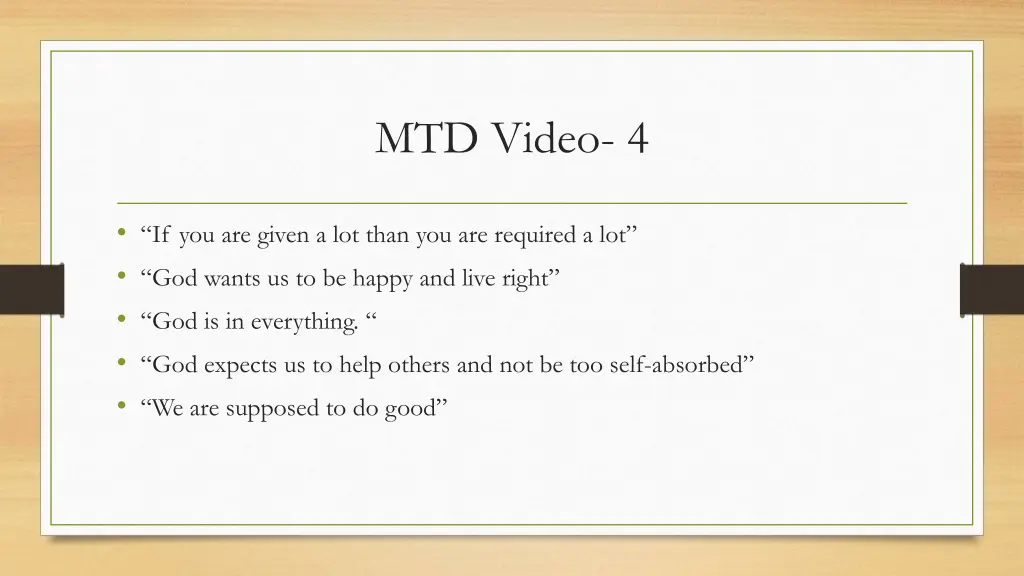 mtd video 4