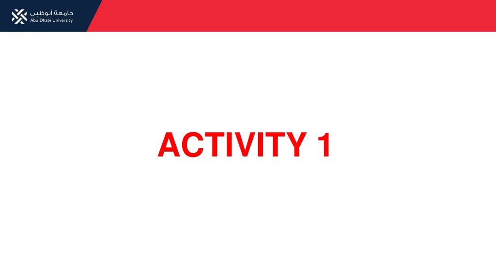 activity 1