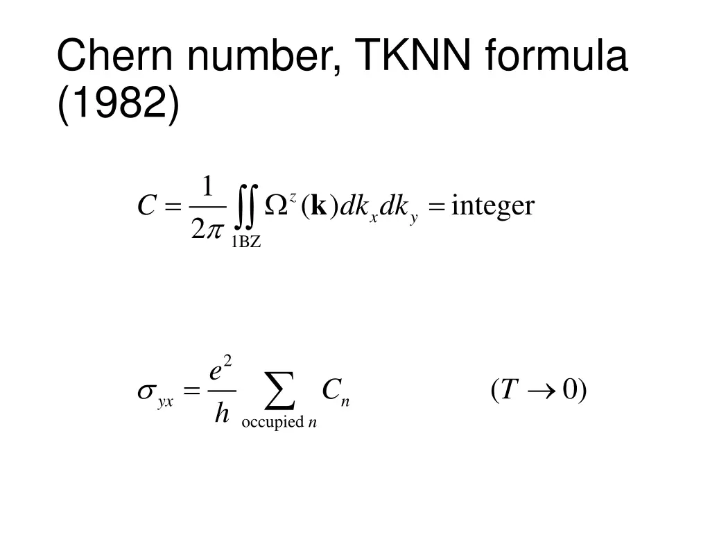 chern number tknn formula 1982