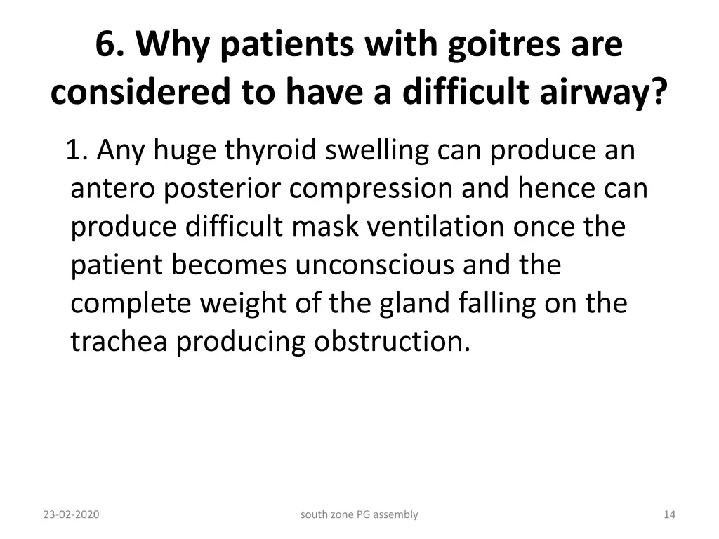 6 why patients with goitres are considered