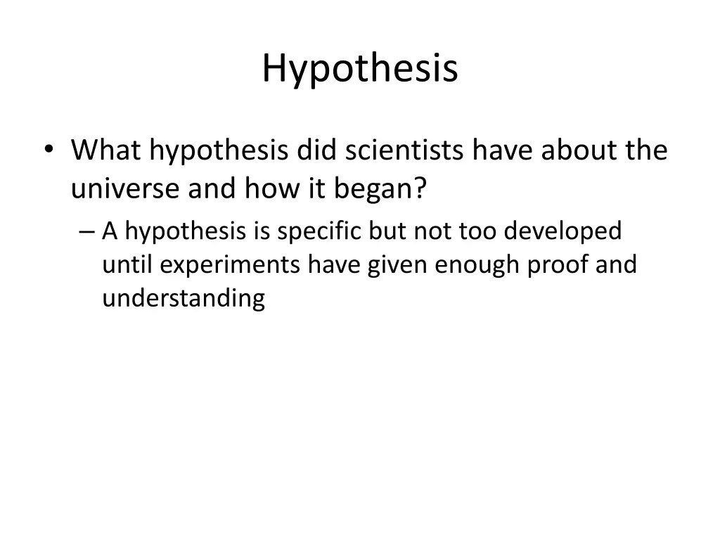 hypothesis