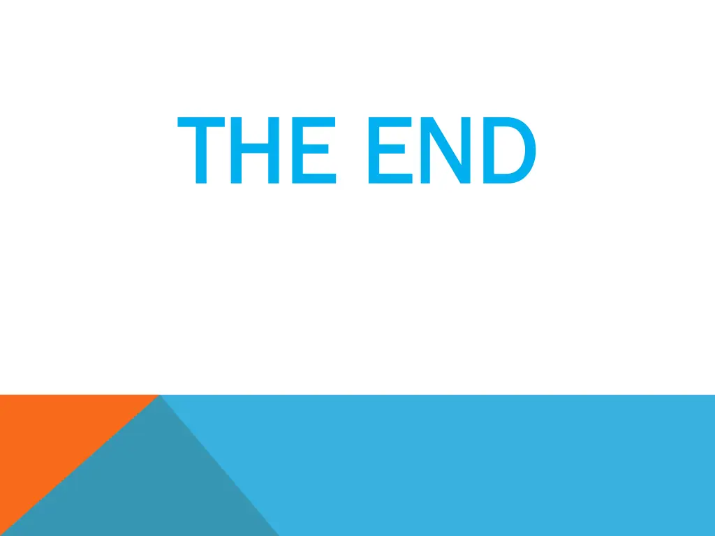 the end the end