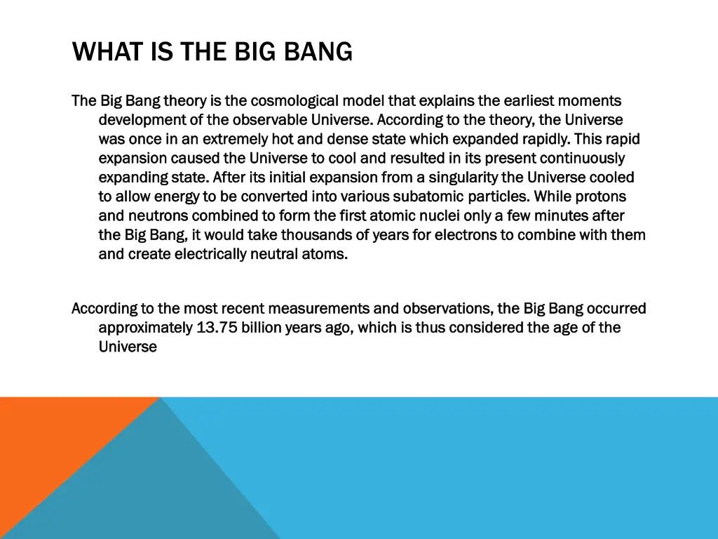 what is the big bang