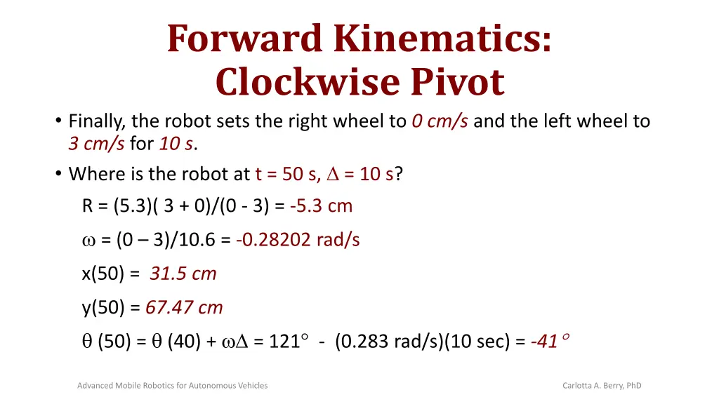 forward kinematics clockwise pivot finally