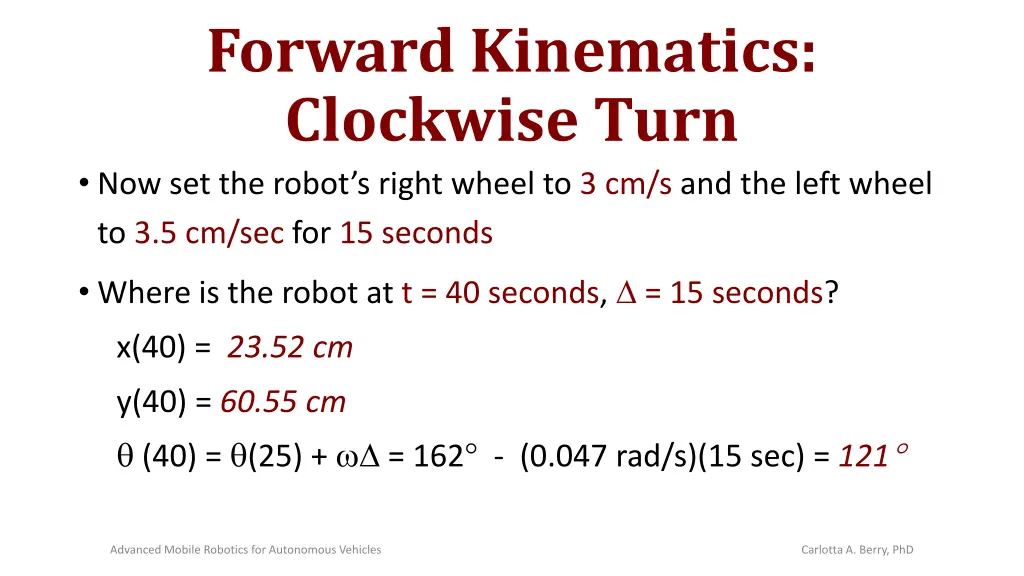 forward kinematics clockwise turn