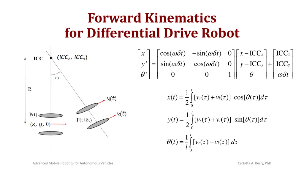 forward kinematics for differential drive robot 1