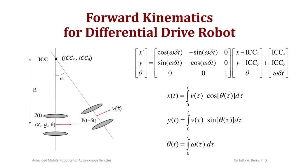 forward kinematics for differential drive robot