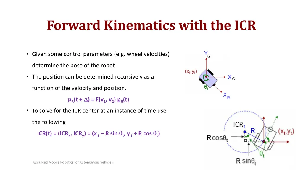 forward kinematics with the icr 1