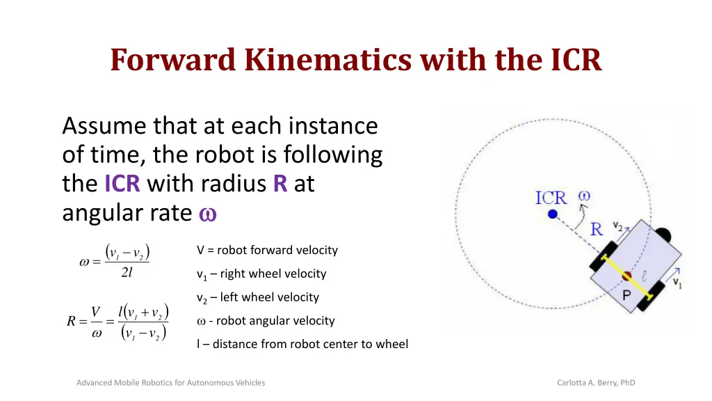 forward kinematics with the icr