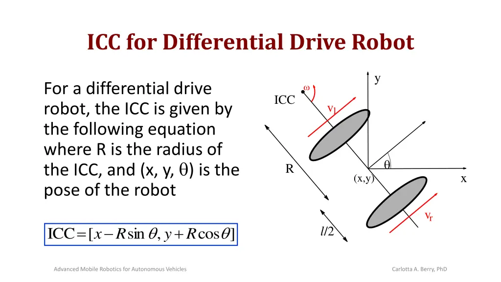 icc for differential drive robot