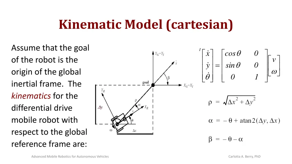 kinematic model cartesian