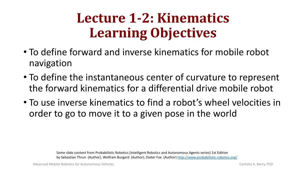 lecture 1 2 kinematics learning objectives 1