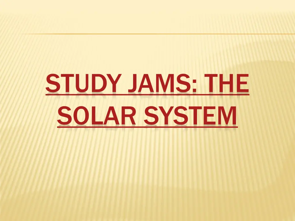 study jams the solar system