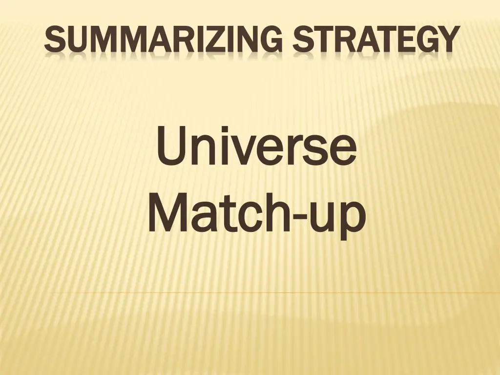 summarizing summarizing strategy