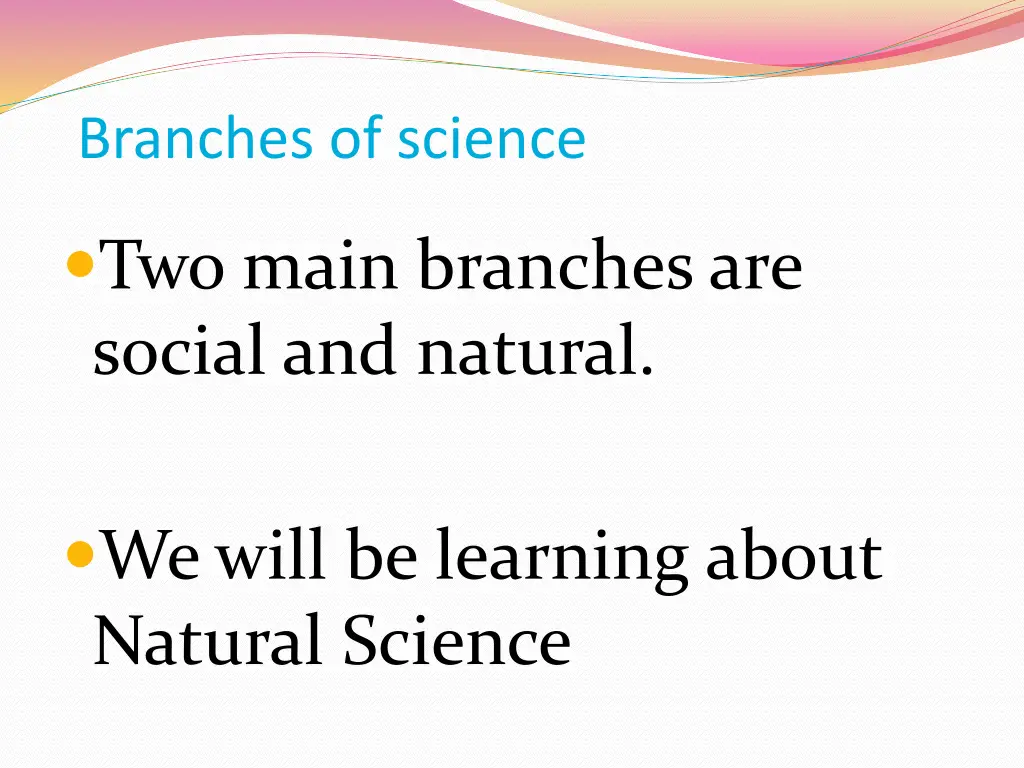 branches of science