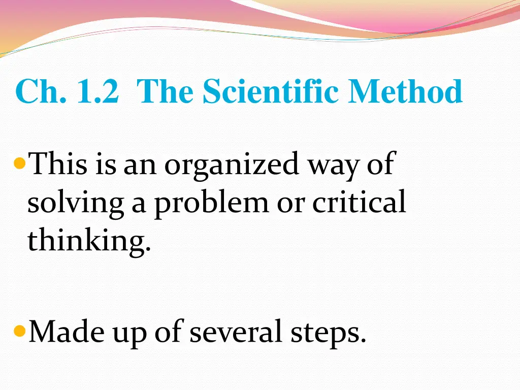 ch 1 2 the scientific method