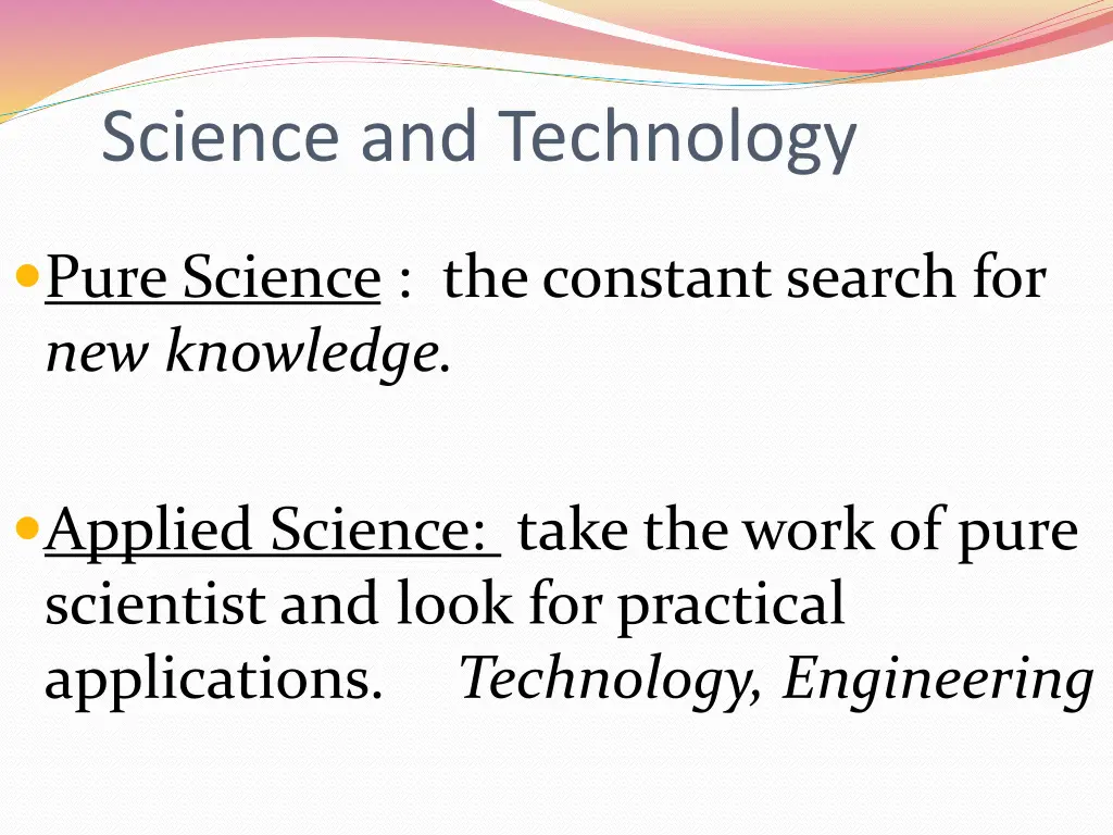 science and technology