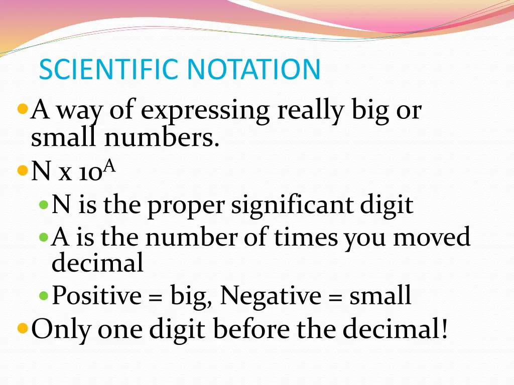 scientific notation a way of expressing really