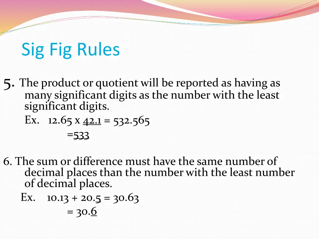 sig fig rules