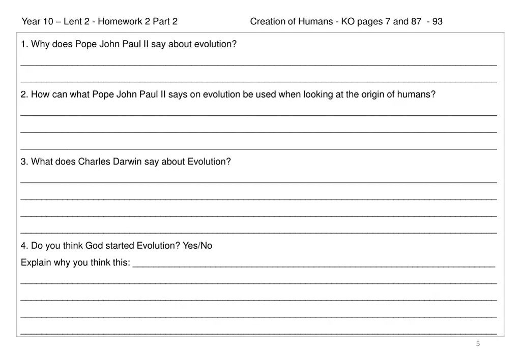 year 10 lent 2 homework 2 part 2 creation