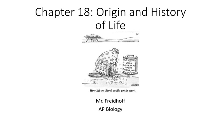 chapter 18 origin and history of life