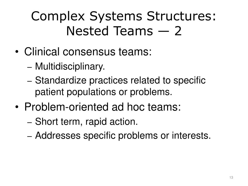 complex systems structures nested teams 2