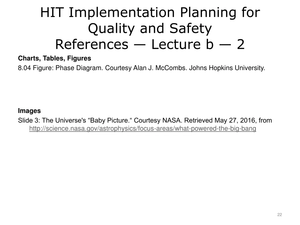 hit implementation planning for quality 3