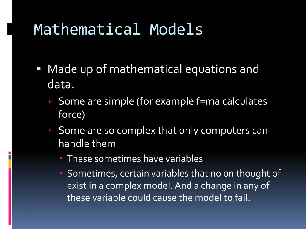 mathematical models