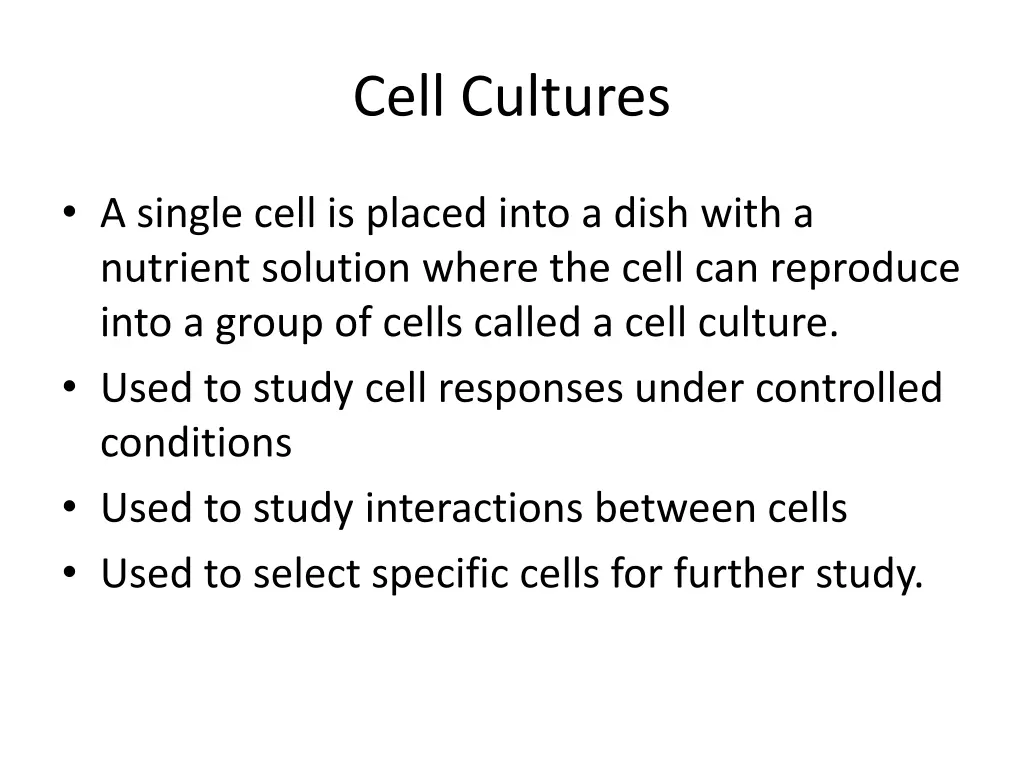 cell cultures