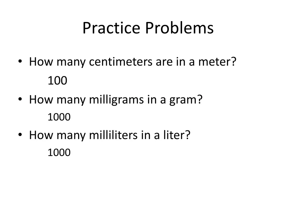 practice problems