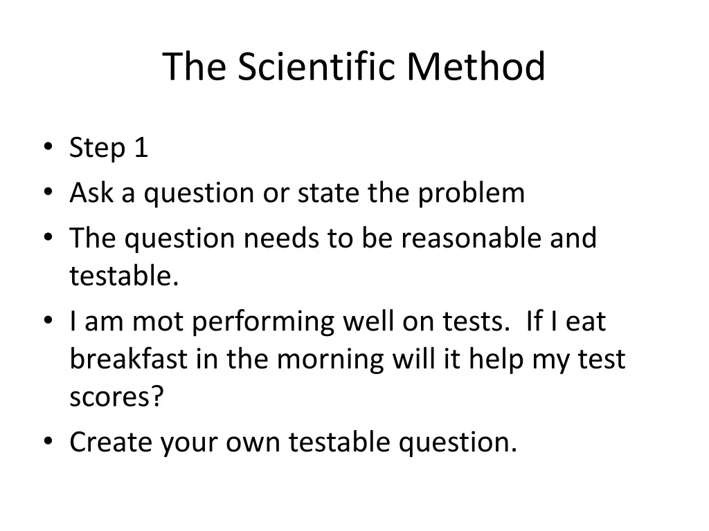 the scientific method 2