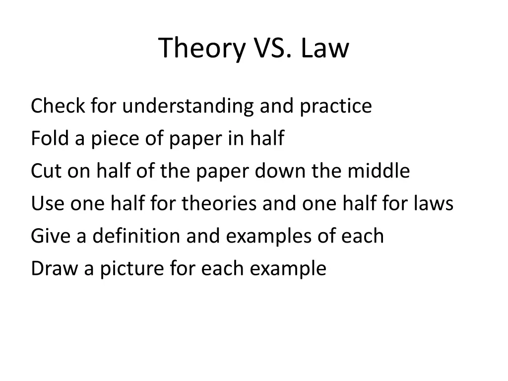 theory vs law