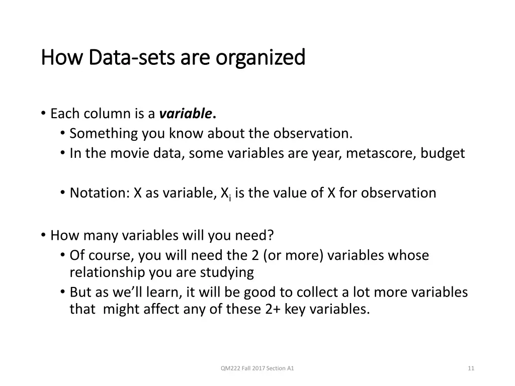 how data how data sets are organized sets 1