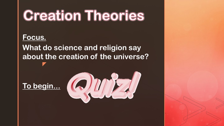 creation theories creation theories