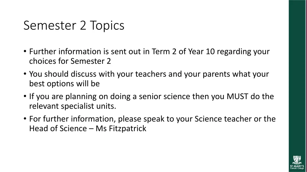 semester 2 topics 1