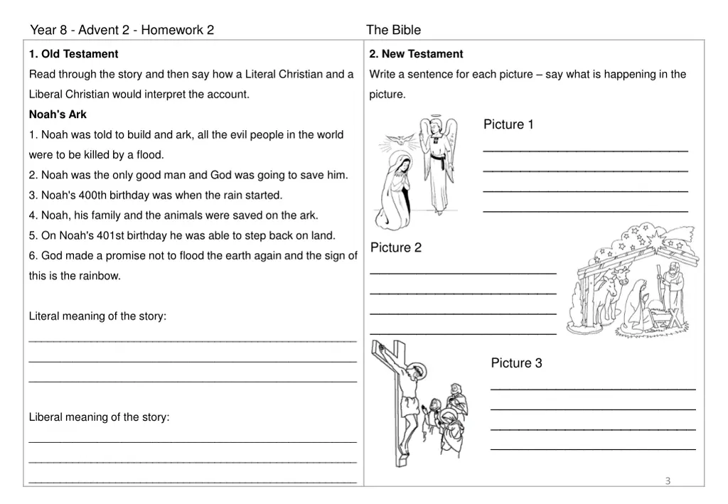 year 8 advent 2 homework 2