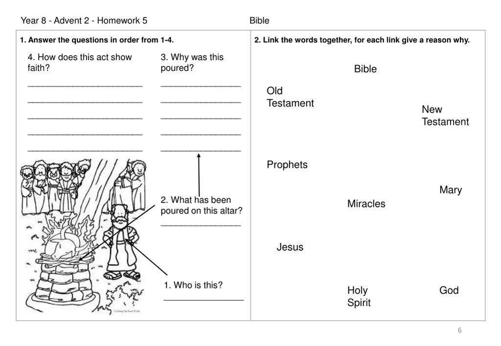 year 8 advent 2 homework 5 bible