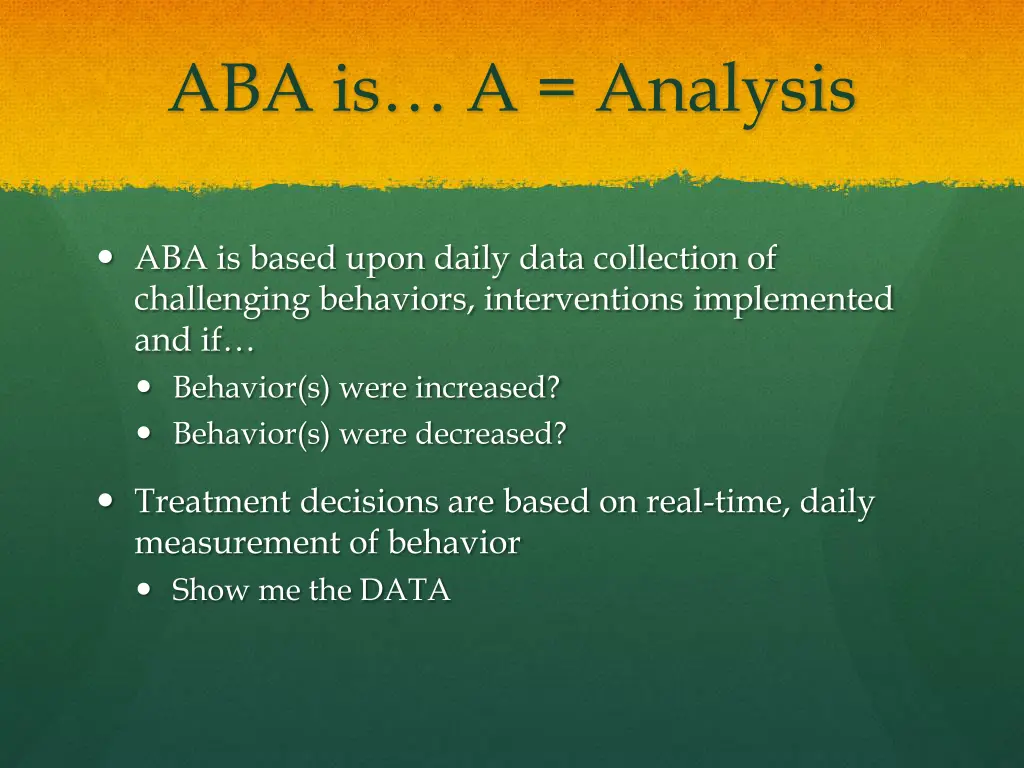 aba is a analysis