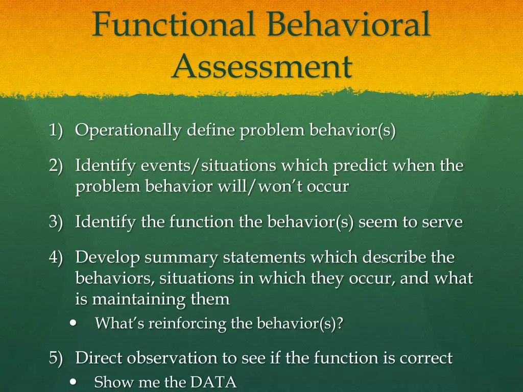 functional behavioral assessment