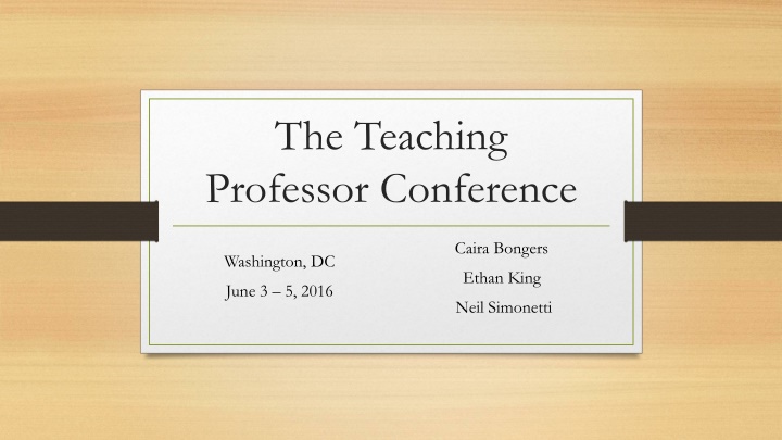 the teaching professor conference