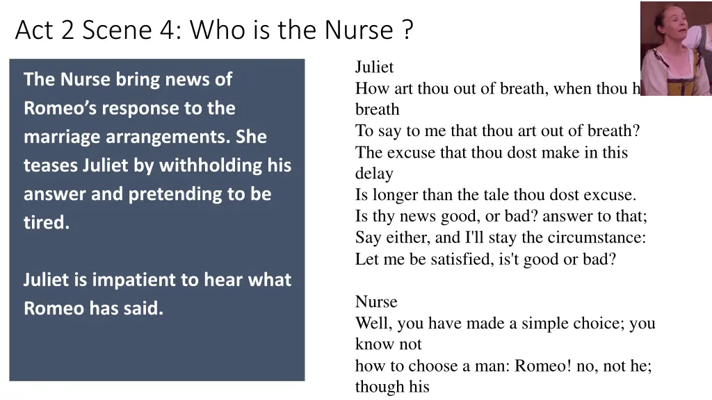 act 2 scene 4 who is the nurse