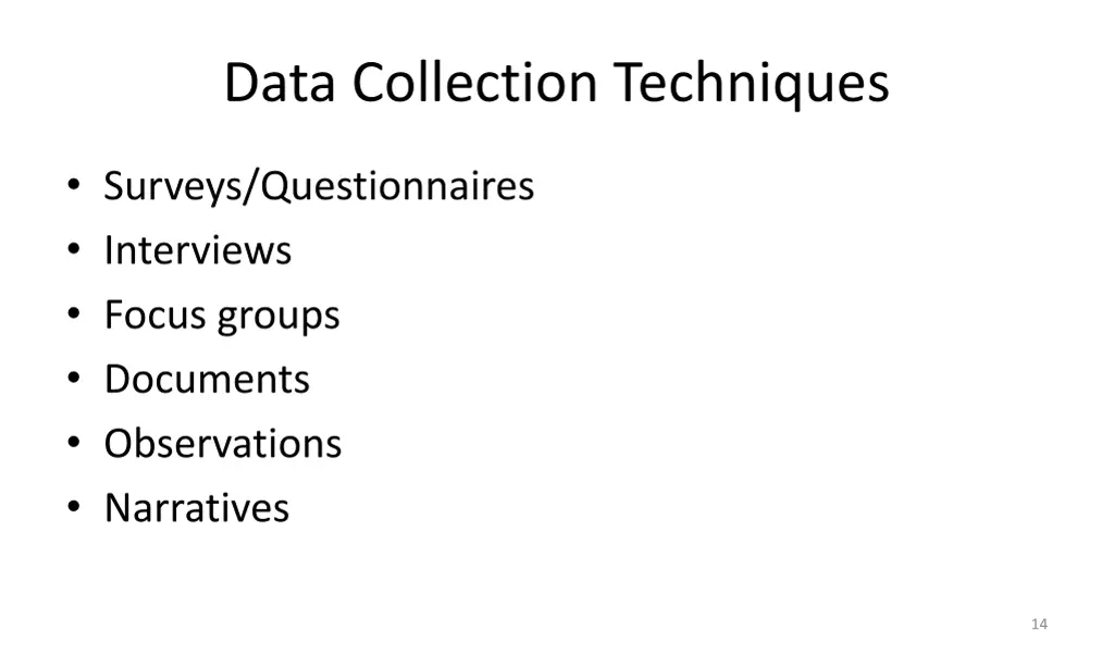 data collection techniques